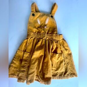 Little Me Bunny Overall Corduroy Dress Size 4T